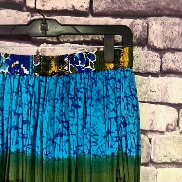Chaudry KC Multicolored Gauzy Pleated Skirt Size M - Picture 6 of 9